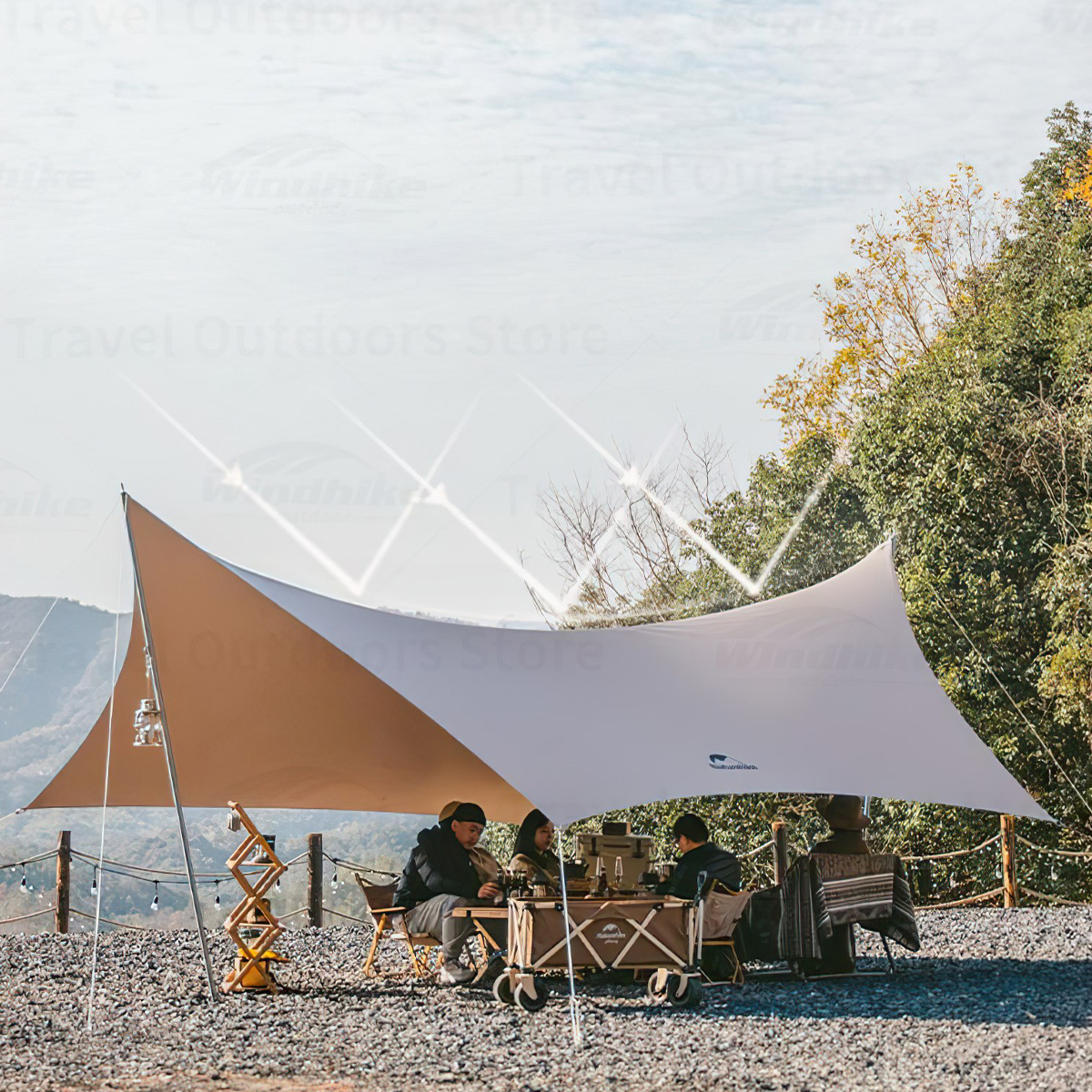 Naturehike CNH22ZP023 Tăng che nắng 8-10 người Lianyun 20 Butterfly shaped canopy with 2 poles