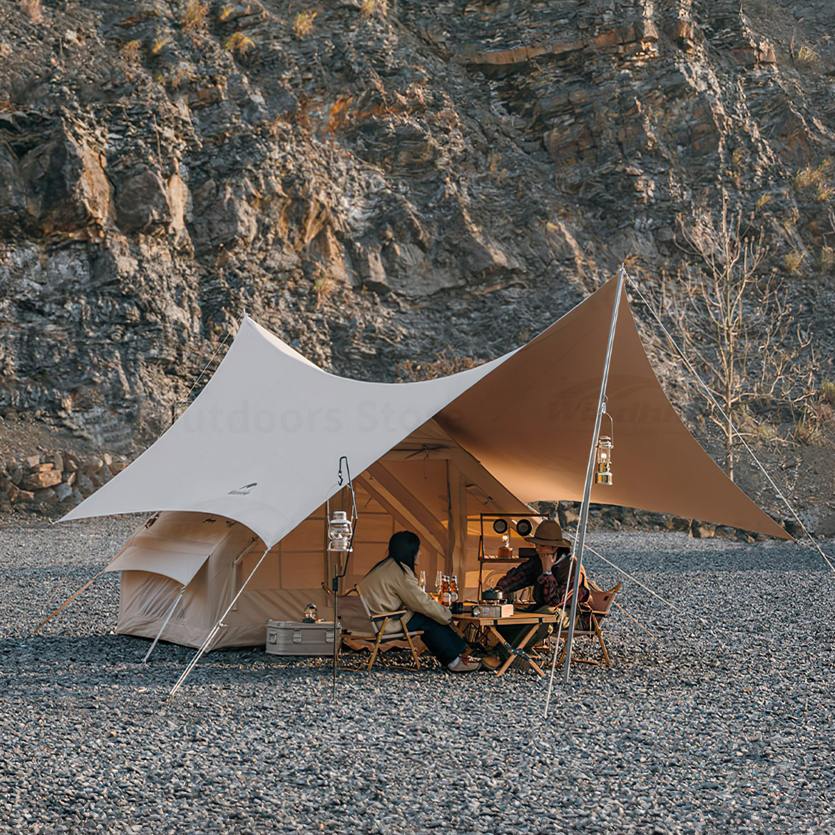 Naturehike CNH22ZP023 Tăng che nắng 8-10 người Lianyun 20 Butterfly shaped canopy with 2 poles