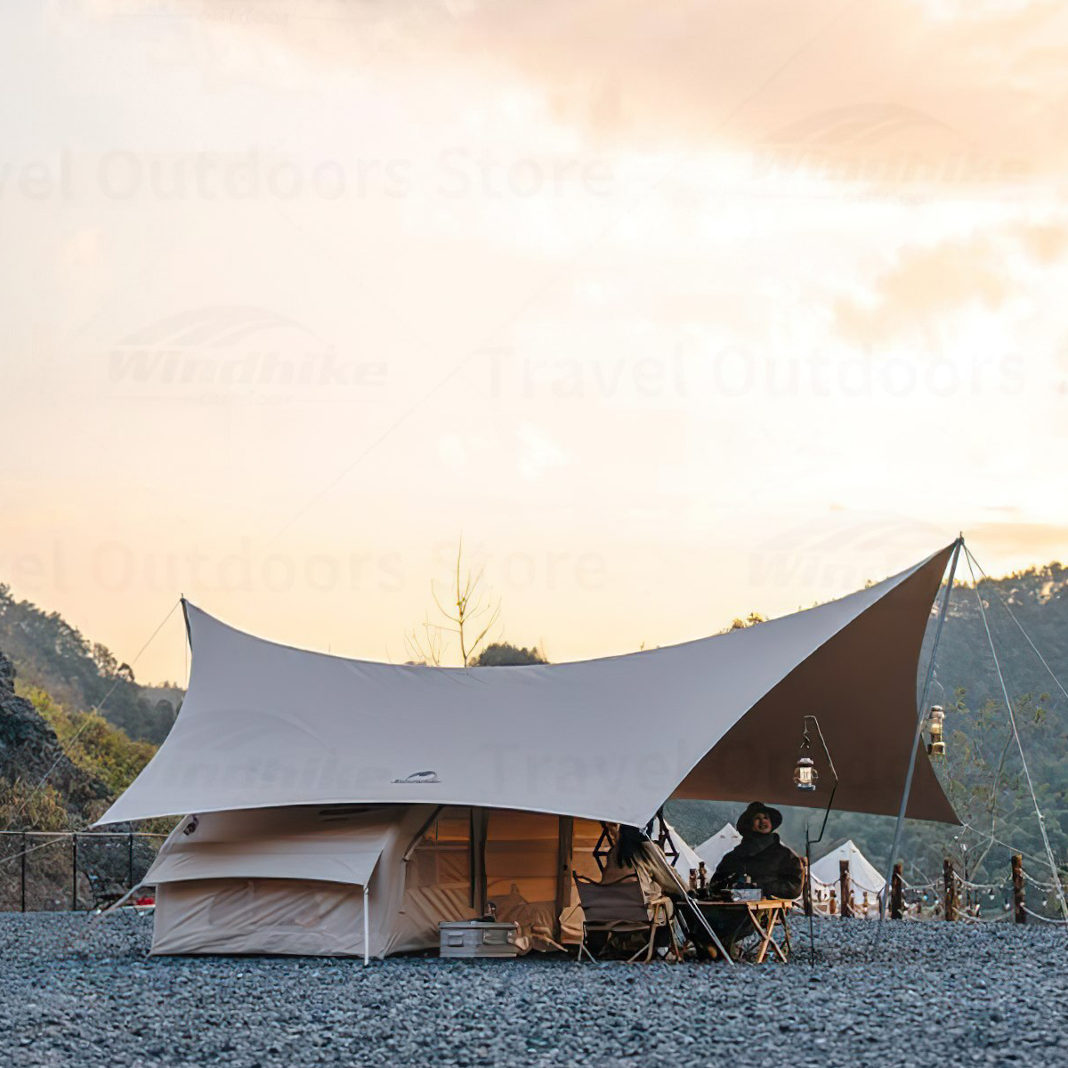 Naturehike CNH22ZP023 Tăng che nắng 8-10 người Lianyun 20 Butterfly shaped canopy with 2 poles