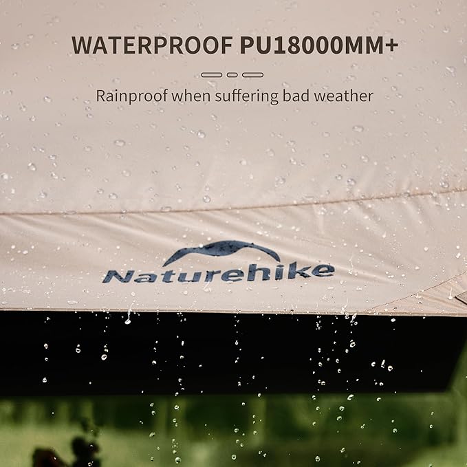 Mặt vải tăng Naturehike Cloud Skies Lite chống thấm PU18000mm+, nước mưa đọng thành giọt không ngấm