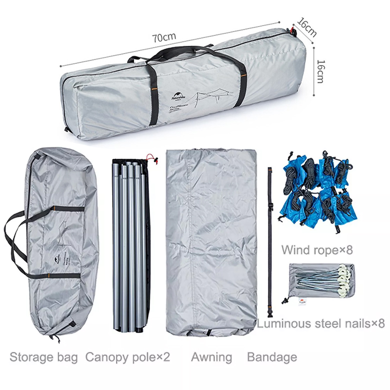 Naturehike NH19TM004 Tăng Lều Cắm Trại 10 Người Camping Tent Cover