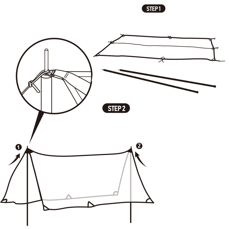 Naturehike NH20TM003  Tăng Lều Cắm Trại Cotton Tarp Tent
