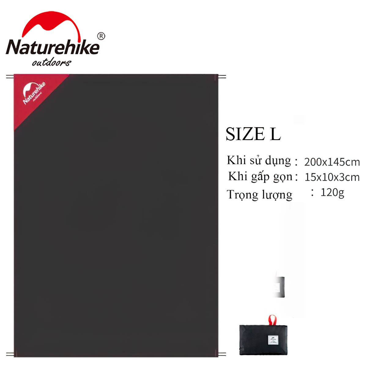 Thảm Cắm Trại Gấp Gọn Chống Nước Tiện Lợi NatureHike NH17D050-B