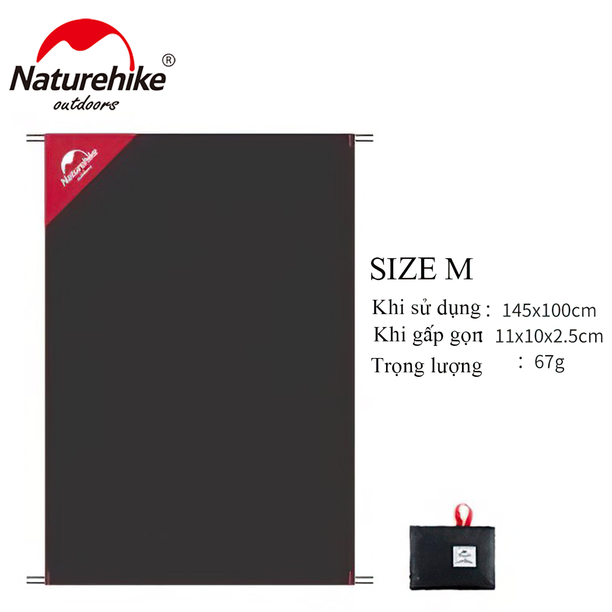 Thảm Cắm Trại Gấp Gọn Chống Nước Tiện Lợi NatureHike NH17D050-B