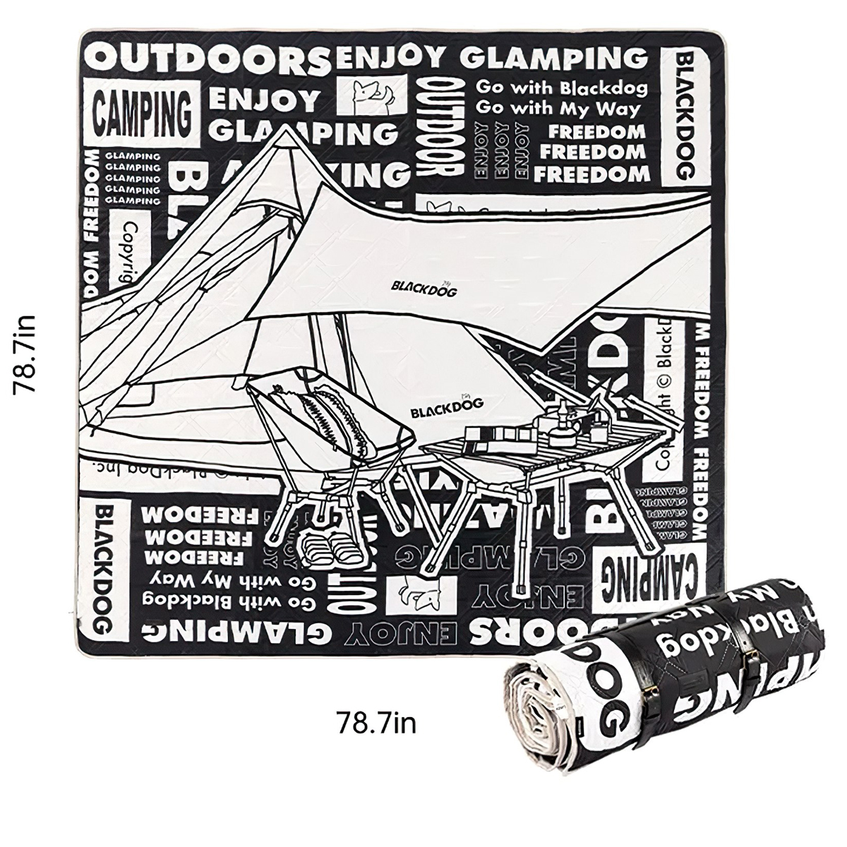 Blackdog BD-YCD002 Thảm Cắm Trại Du Lịch Ultrasonic Picnic Mat