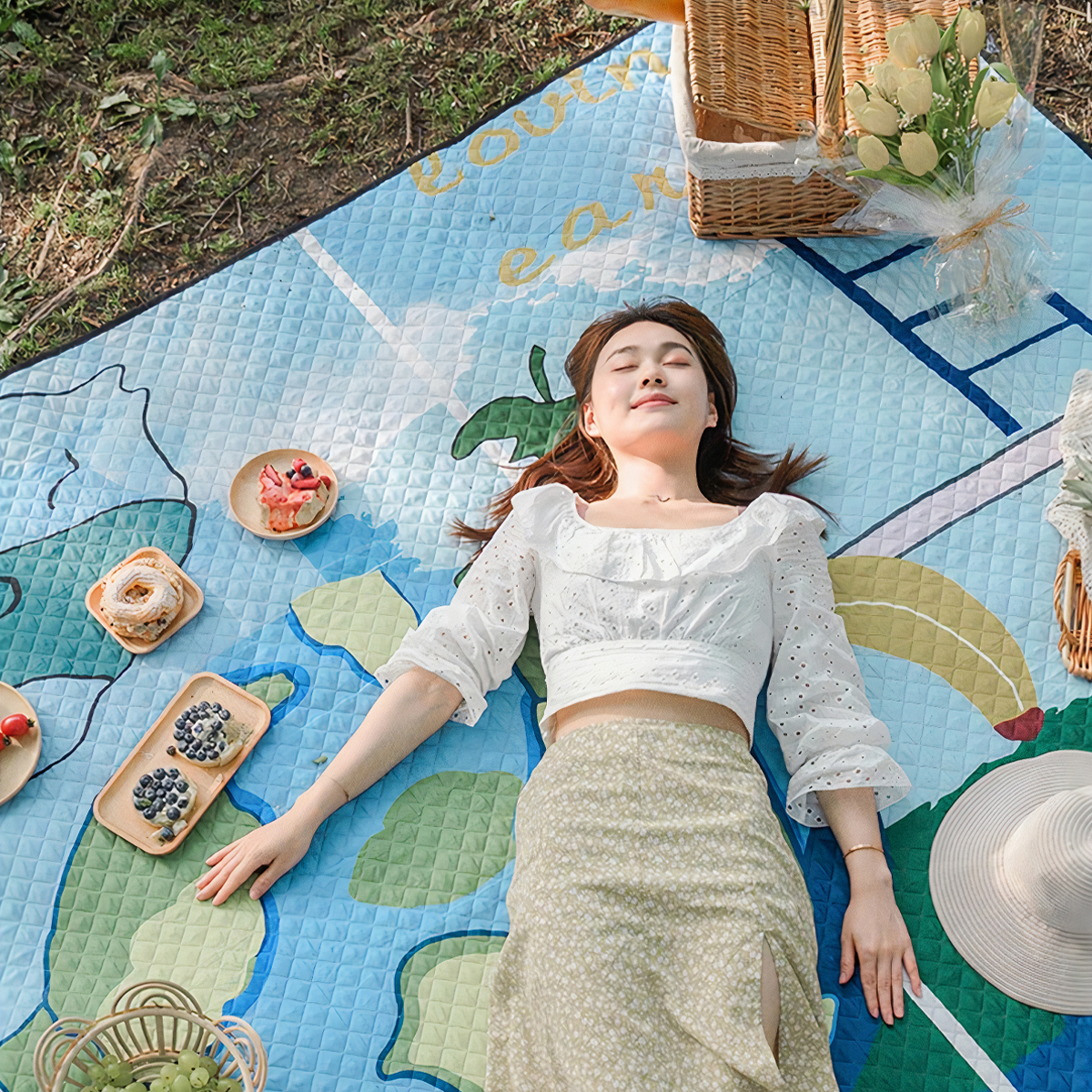 Naturehike Thảm Dệt Cắm Trại Dã Ngoại Cho 4 Đến 10 Người