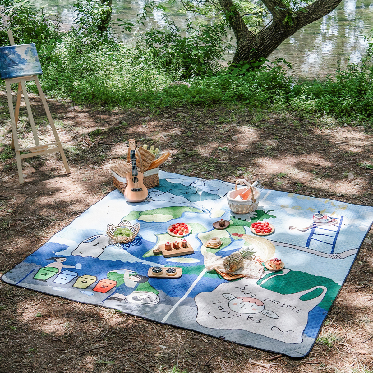 Naturehike Thảm Dệt Cắm Trại Dã Ngoại Cho 4 Đến 10 Người