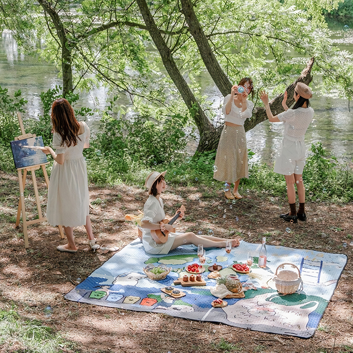 Naturehike Thảm Dệt Cắm Trại Dã Ngoại Cho 4 Đến 10 Người