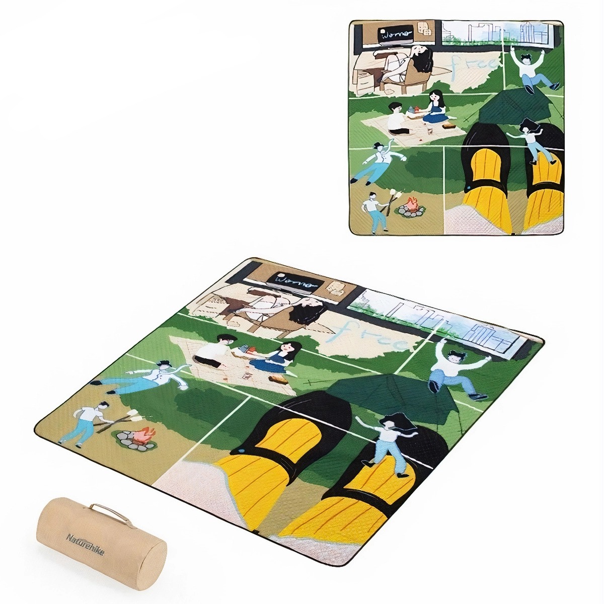 Naturehike Thảm Dệt Cắm Trại Dã Ngoại Cho 4 Đến 10 Người