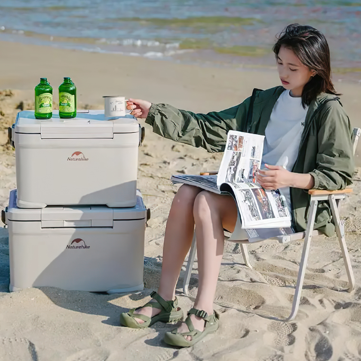 Naturehike Thùng Đá Giữ Lạnh Cắm Trại Kháng Khuẩn 36h CNK2300BS012