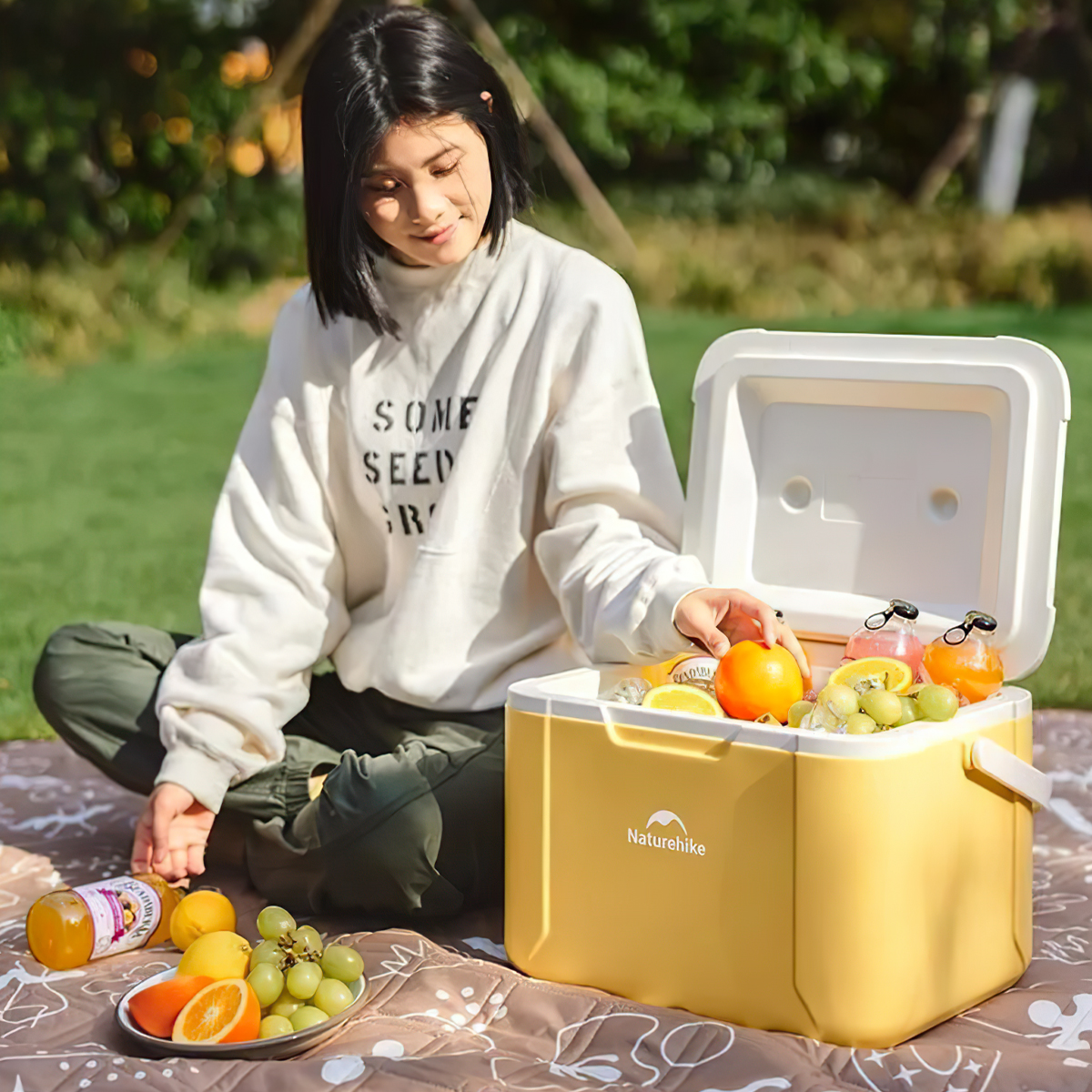 Naturehike Thùng Đá Lạnh Giữ Nhiệt Cắm Trại Mini CNK2450CF012