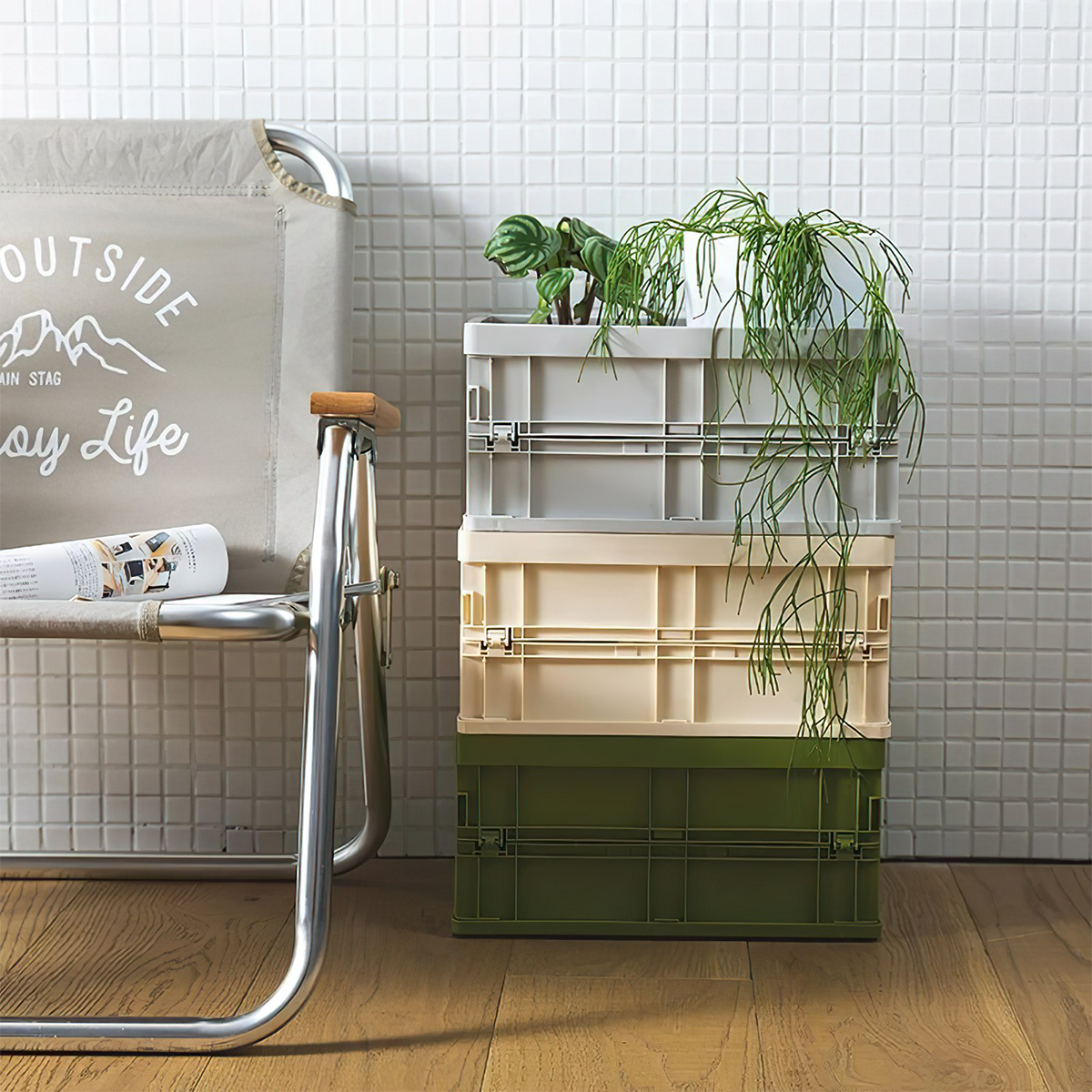 Shimoyama 12L Thùng Đựng Đồ Cắm Trại Xếp Gọn Không Nắp