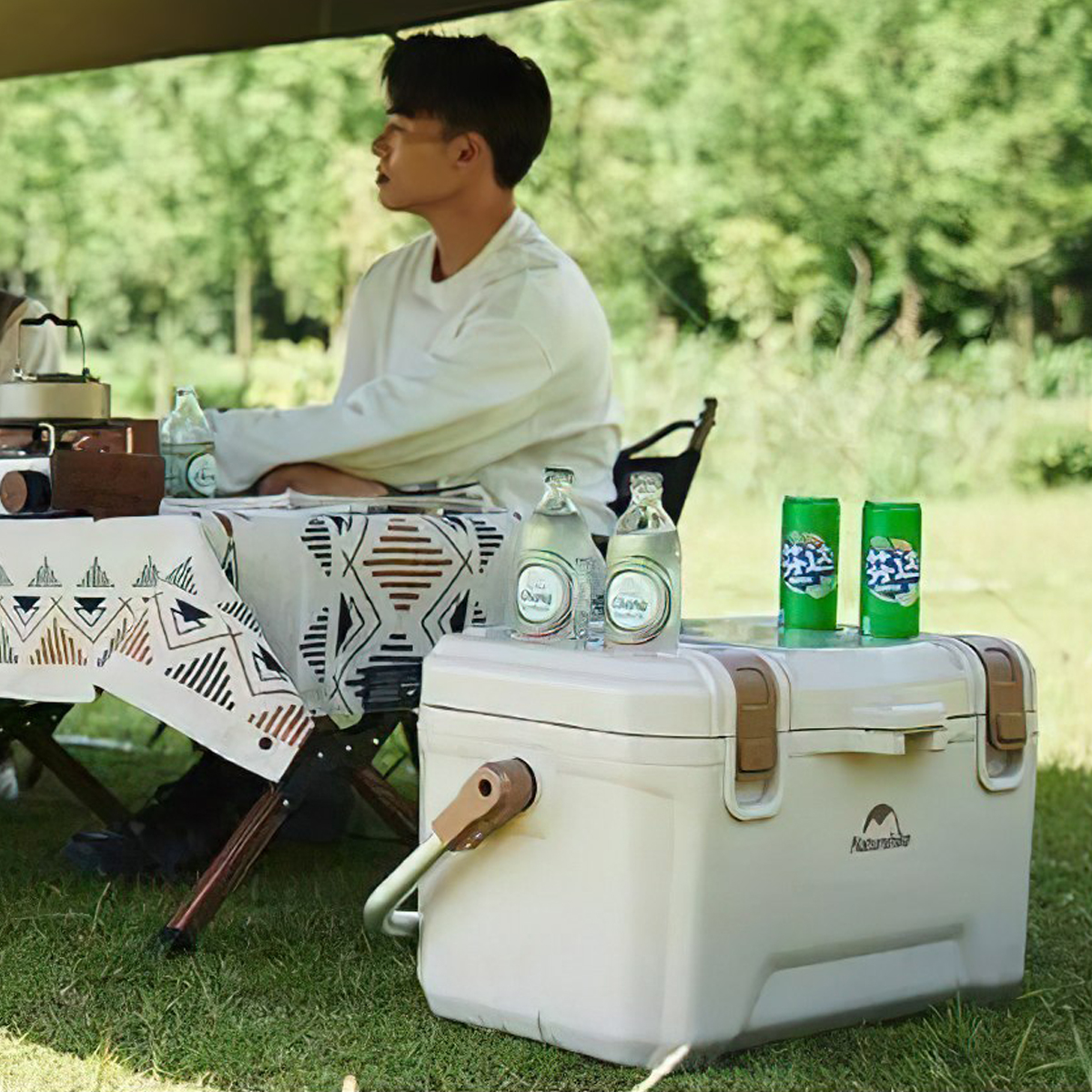 Naturehike CNH22CJ10001  Thùng Đá Lingxia Kháng Khuẩn Cắm Trại Cỡ Đại