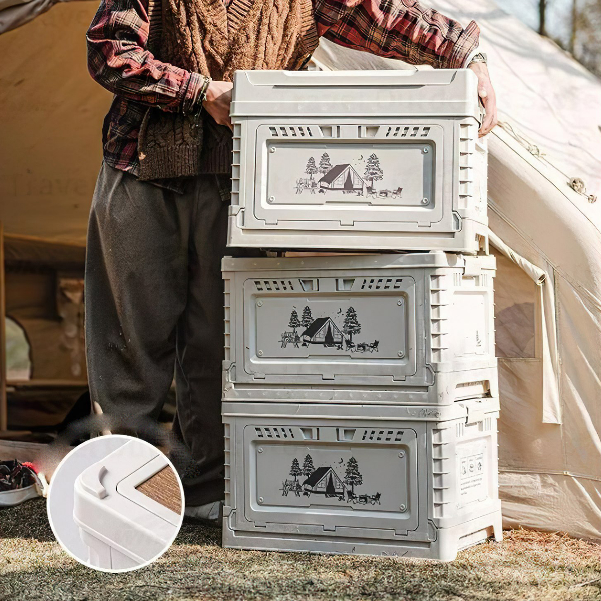 Naturehike CNH22SN019  Thùng Nhựa Đựng Đồ Đa Năng Xếp Gọn ( 25L – 50L )