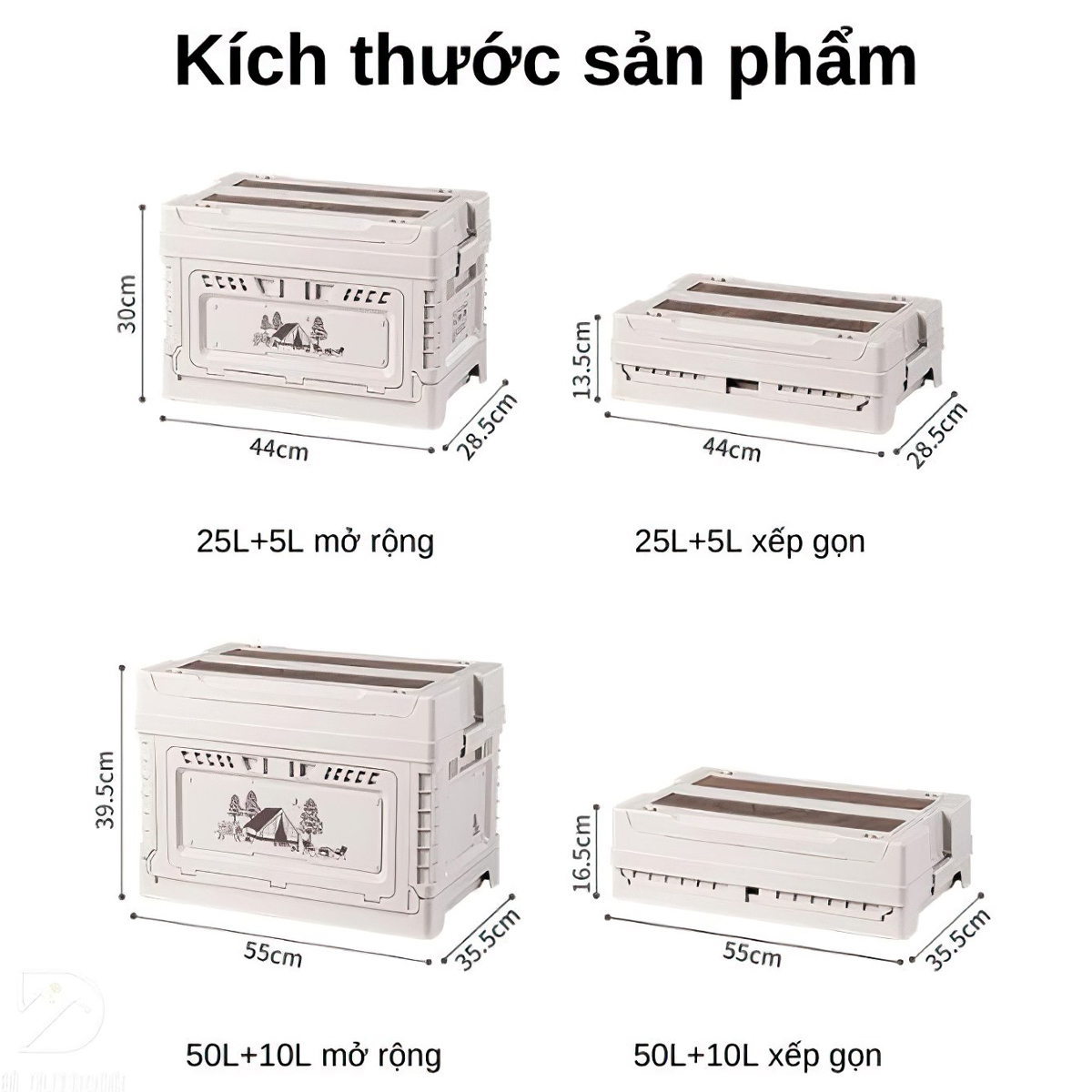 Naturehike CNH22SN019  Thùng Nhựa Đựng Đồ Đa Năng Xếp Gọn ( 25L – 50L )