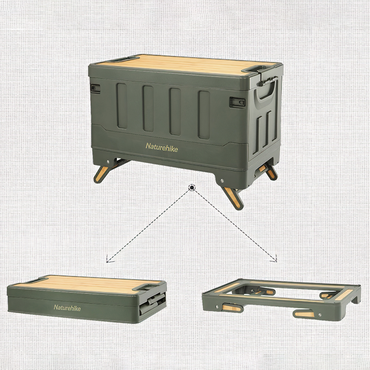 Naturehike Thùng Nhựa Cắm Trại PP Đựng Đồ Đa Năng