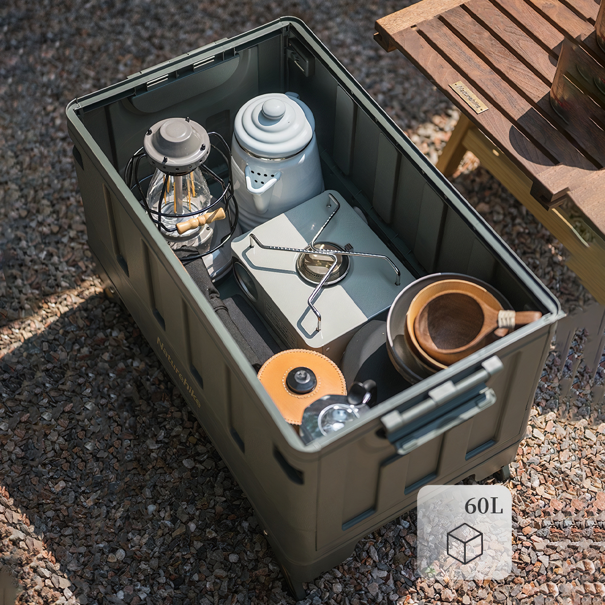 Naturehike Thùng Nhựa Cắm Trại PP Đựng Đồ Đa Năng