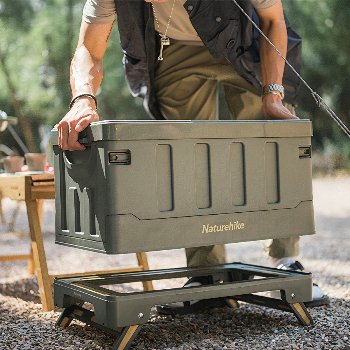 Naturehike Thùng Nhựa Cắm Trại PP Đựng Đồ Đa Năng
