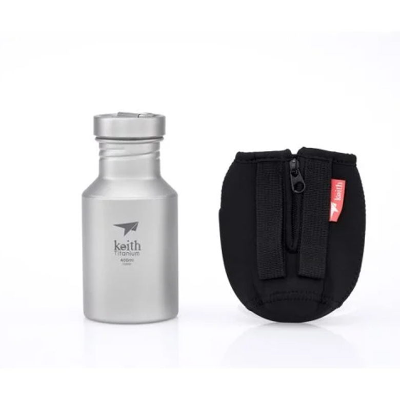 Keith Titanium Bình đựng nước kèm bao xốp cách nhiệt ( 400ml ) Ti3030