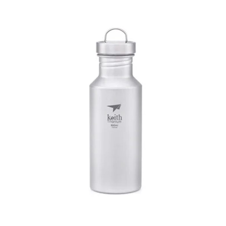 Bình nước titanium Keith Ti3031 550ml đứng thẳng, nắp có quai xách tròn