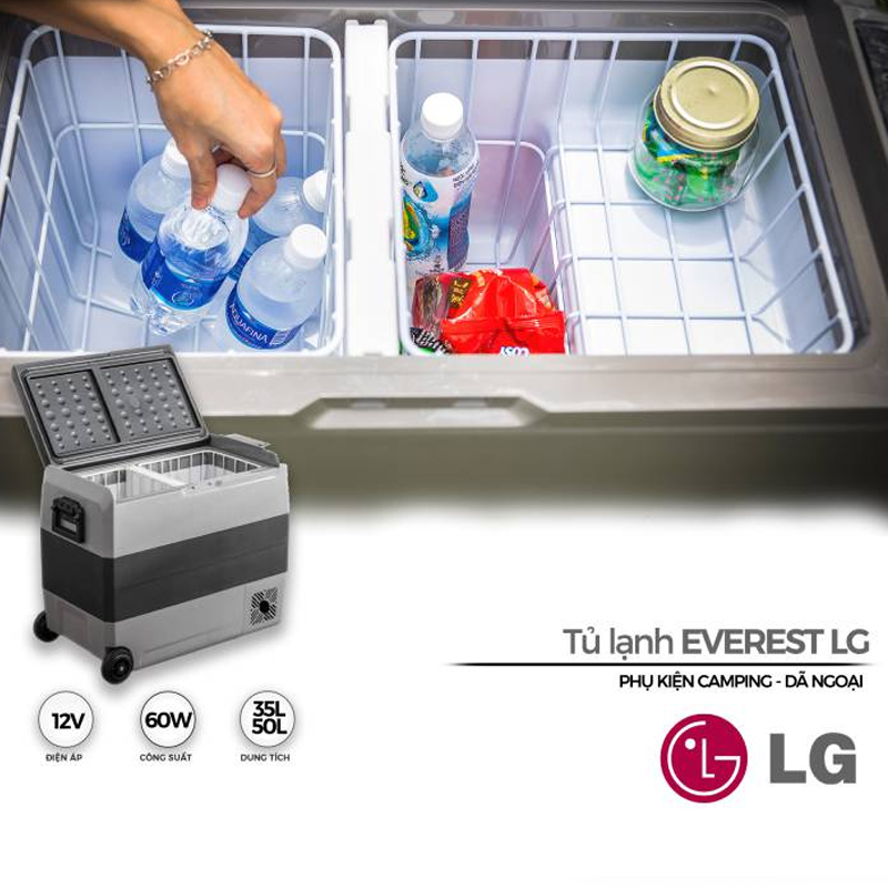 Tủ Lạnh Dã Ngoại Everest Lg Compressor (Dung Tích 36L Và 50L)