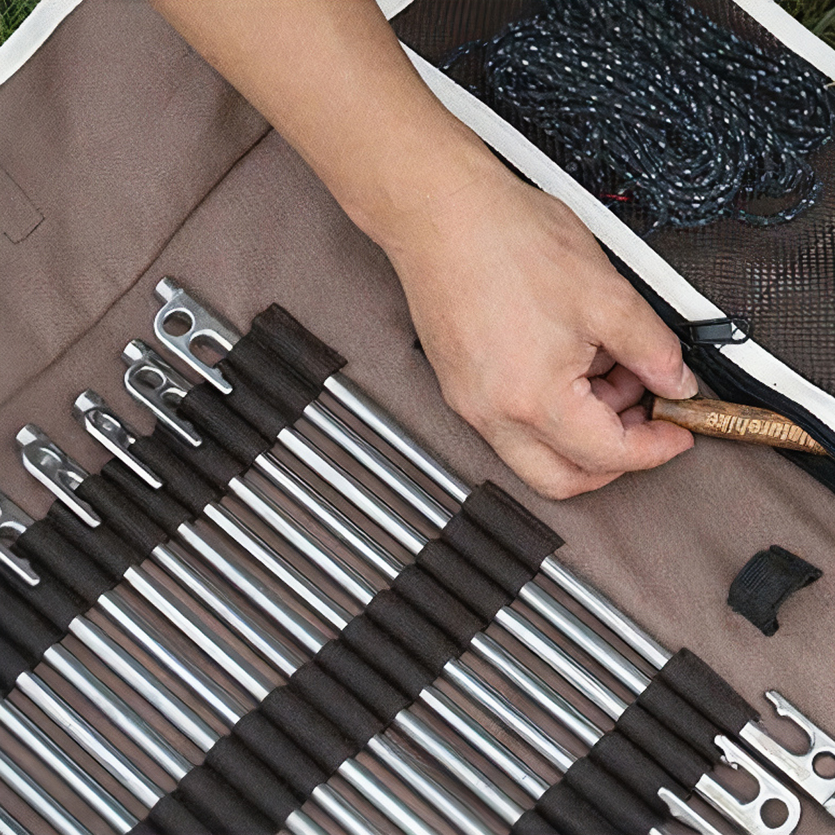 Naturehike Túi Đựng Cọc Lều Cắm Trại Bằng Vải Bố