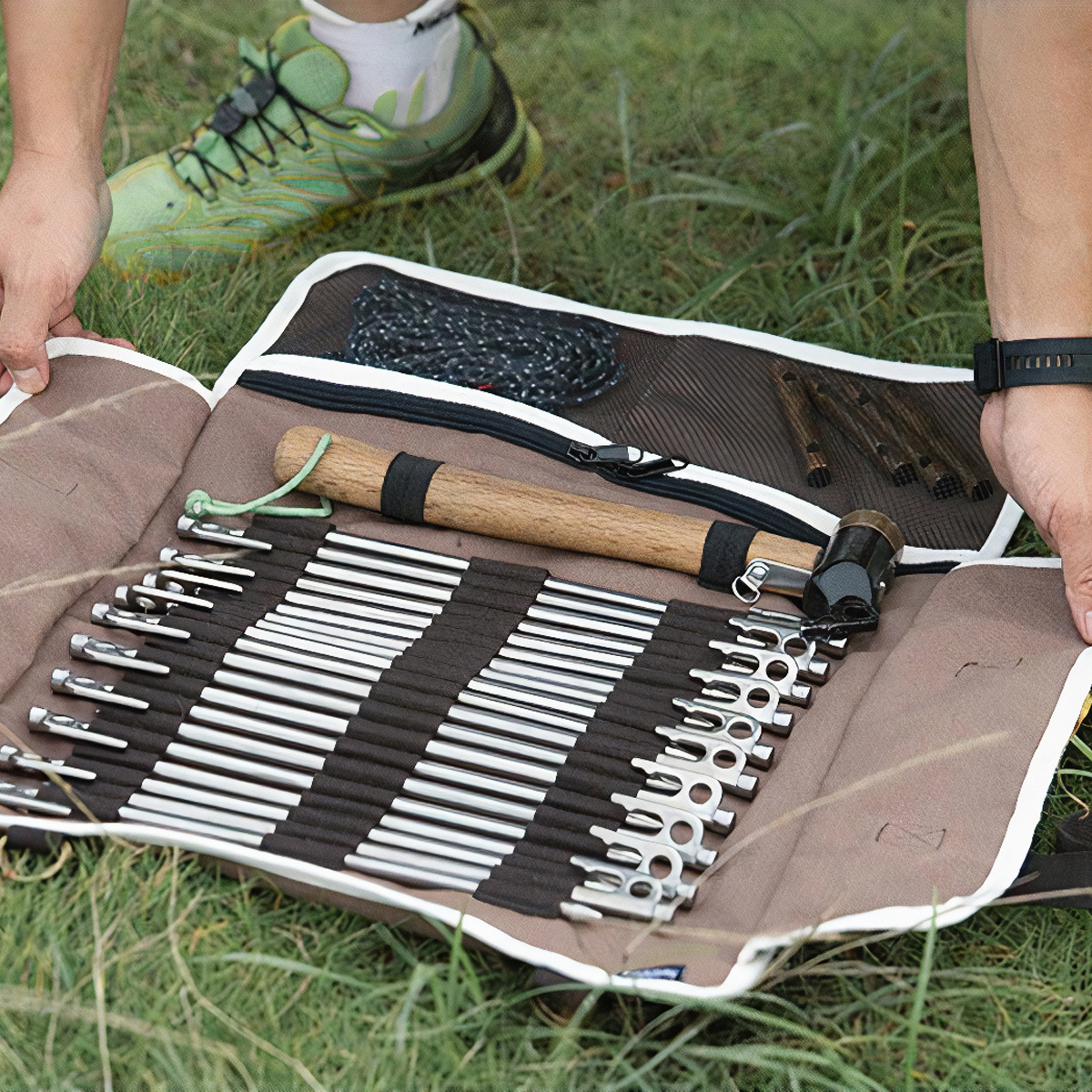 Naturehike Túi Đựng Cọc Lều Cắm Trại Bằng Vải Bố