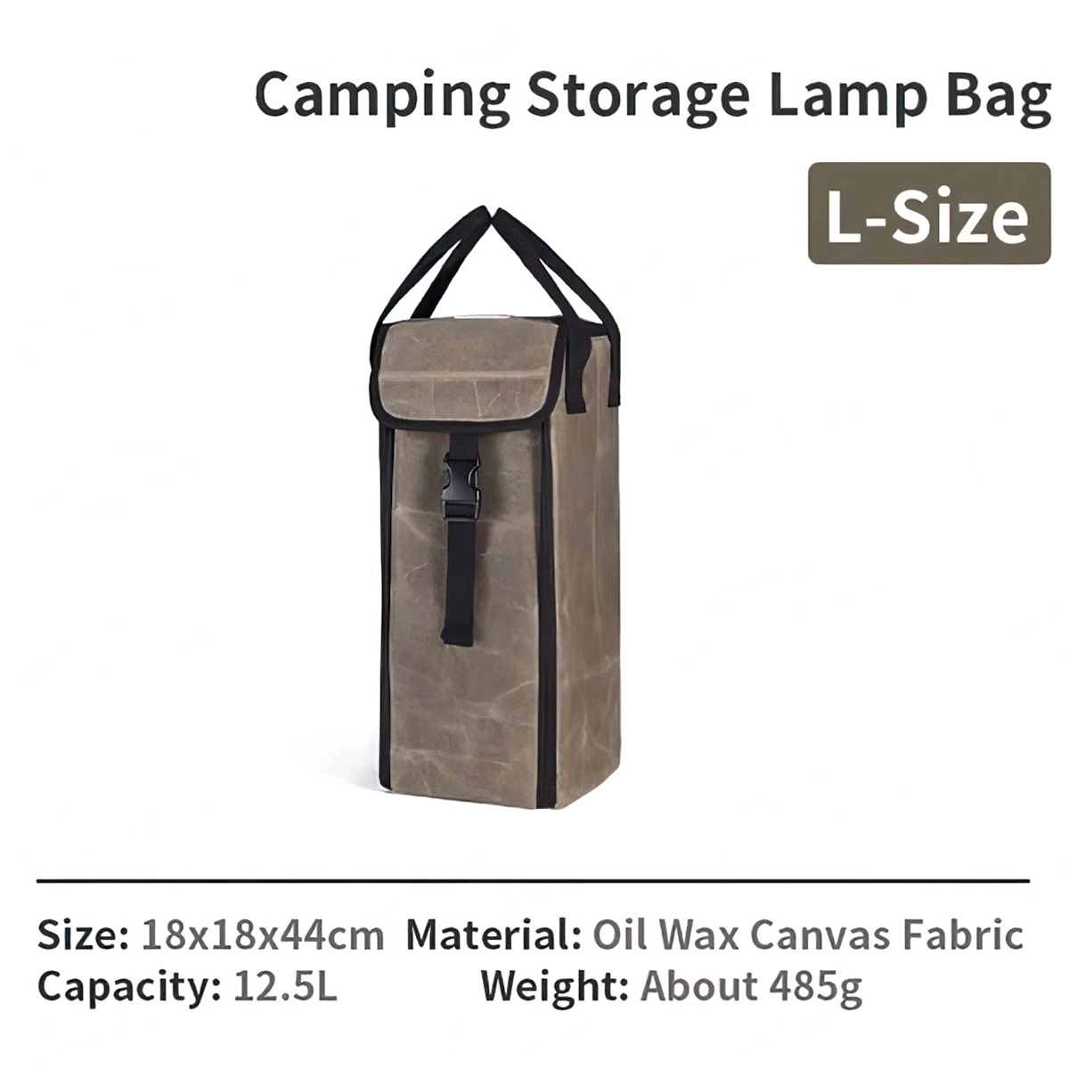 Naturehike NH21YW125 Túi Đựng Đèn Gas Cắm Trại Vải Canvas - Nâu Đen -