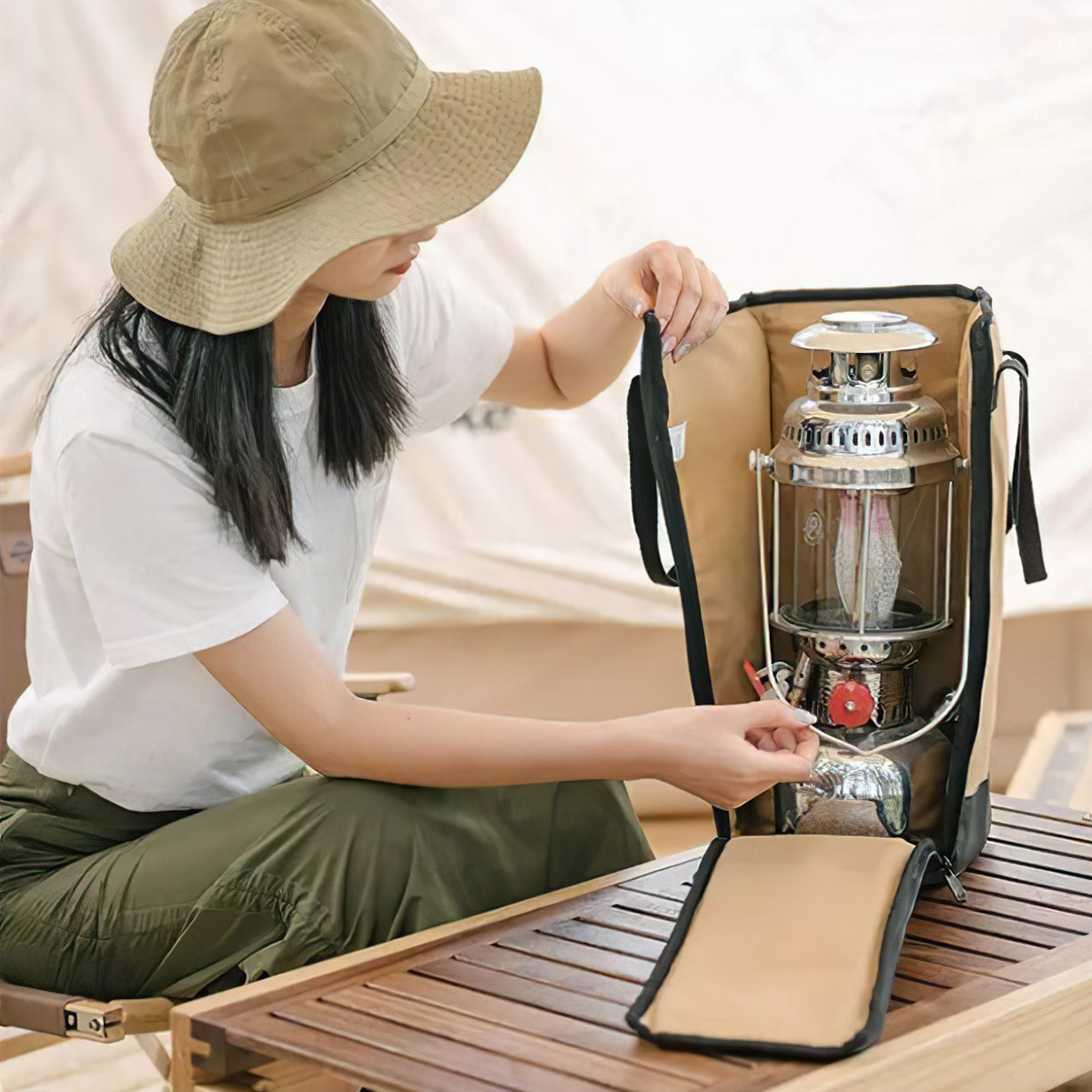 Naturehike NH21YW125 Túi Đựng Đèn Gas Cắm Trại Vải Canvas
