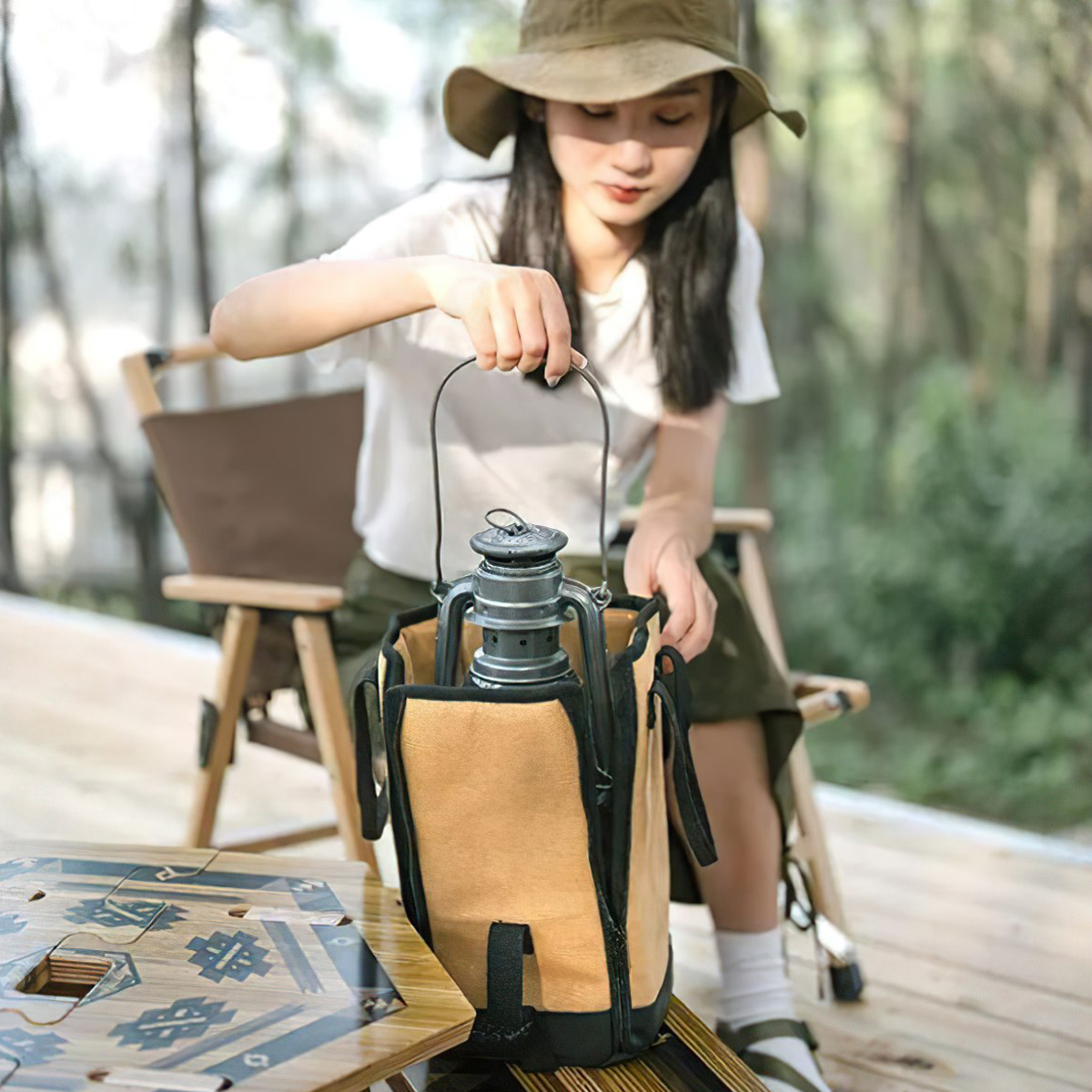 Naturehike NH21YW125 Túi Đựng Đèn Gas Cắm Trại Vải Canvas