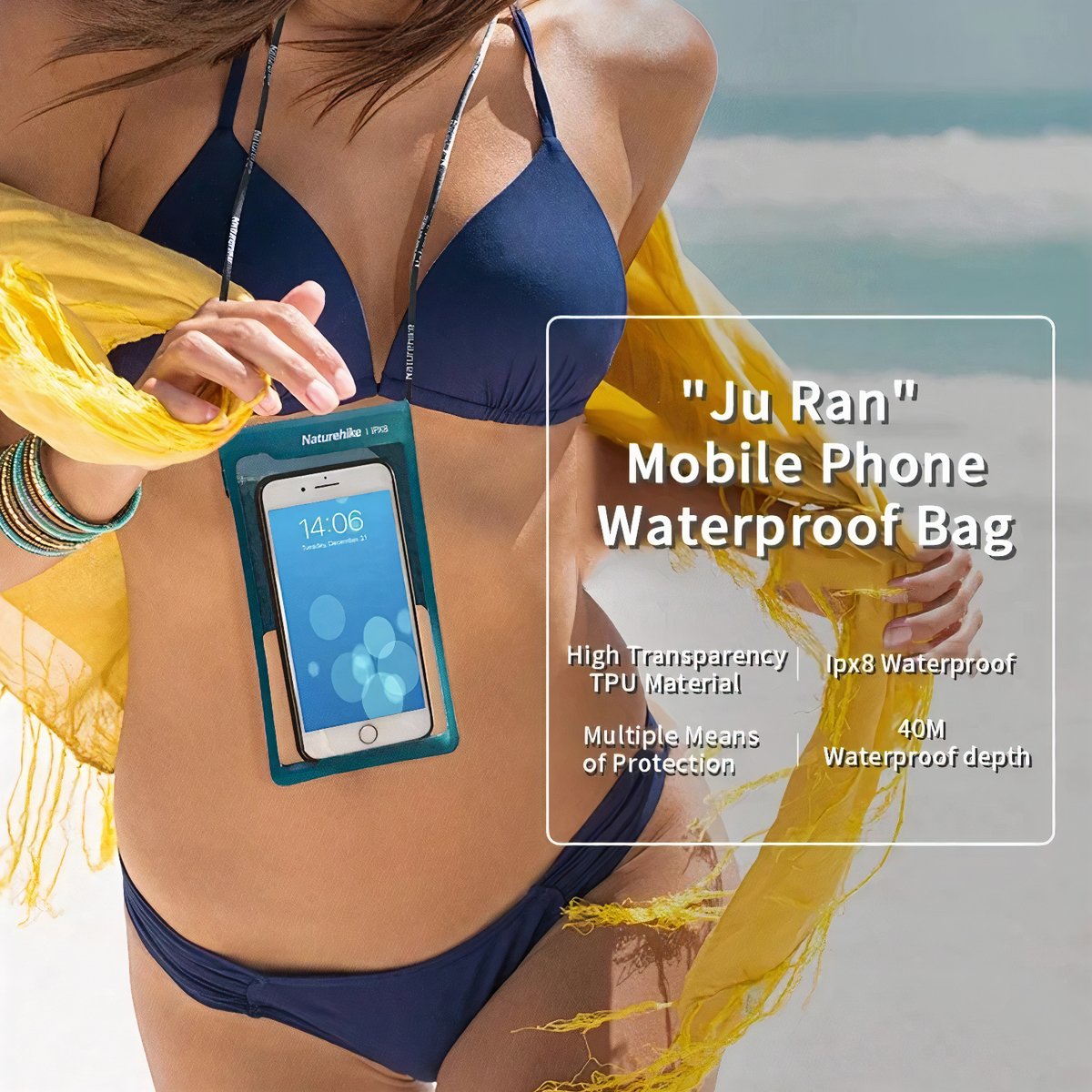 Naturehike Túi Đựng Điện Thoại Chống Nước, Cảm Ứng Nhạy Bén