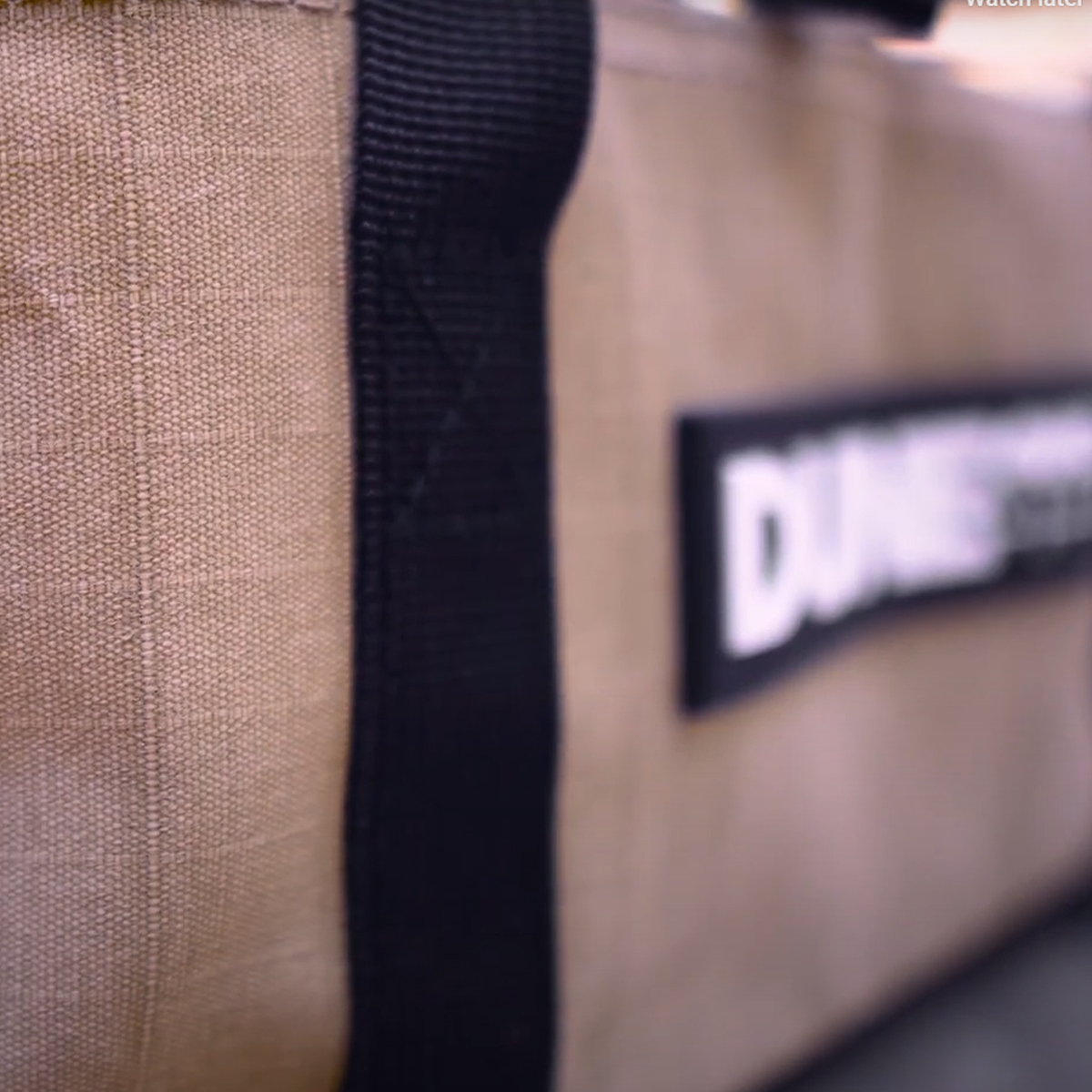 Dune Túi Đựng Đồ Nắp Trong Suốt Medium Canvas Storage Bag With Clear Top Brown