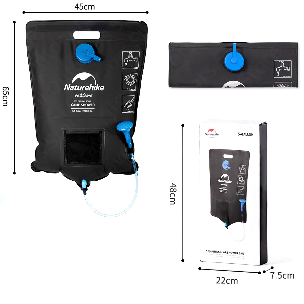 Naturehike Túi Đựng Nước Tắm Thái Dương Năng