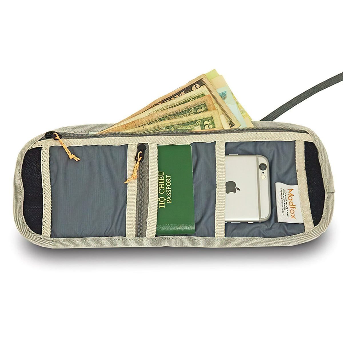 Madfox Travel Charm Túi Đựng Passport Đeo Cổ