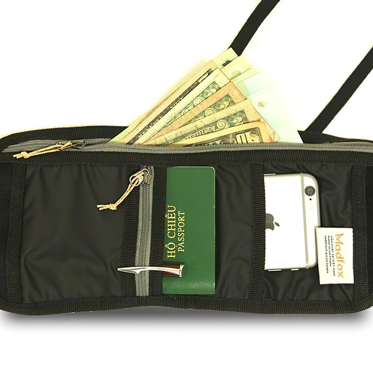 Madfox Travel Charm Túi Đựng Passport Đeo Cổ