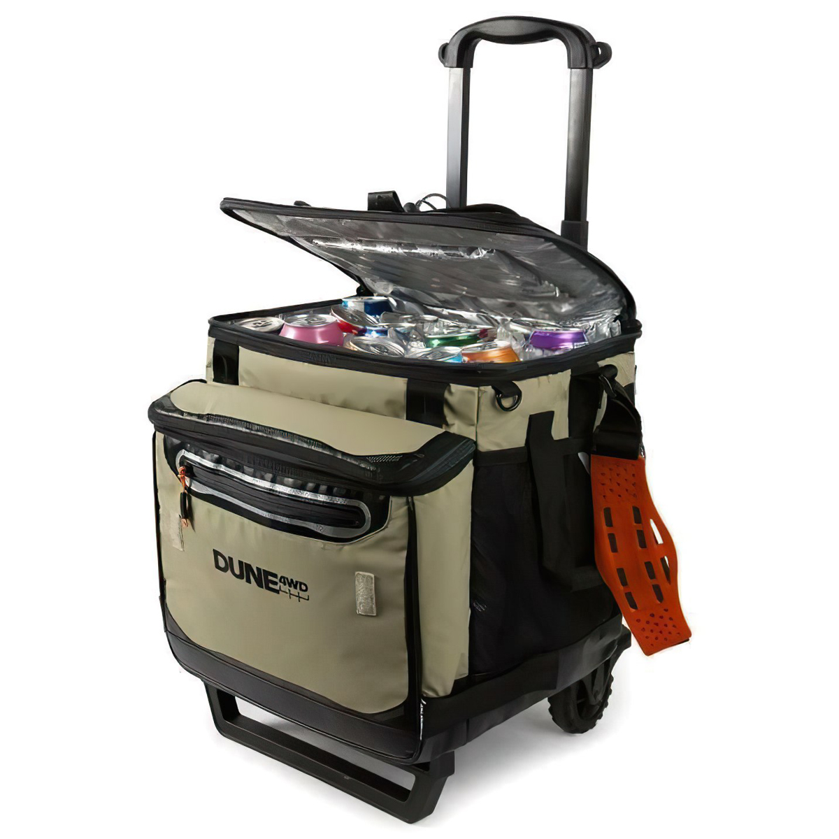 Dune 4WD Túi Giữ Lạnh Cắm Trại 60 Lon Có Bánh Xe Kéo 60 Can Rolling Soft Cooler Khaki