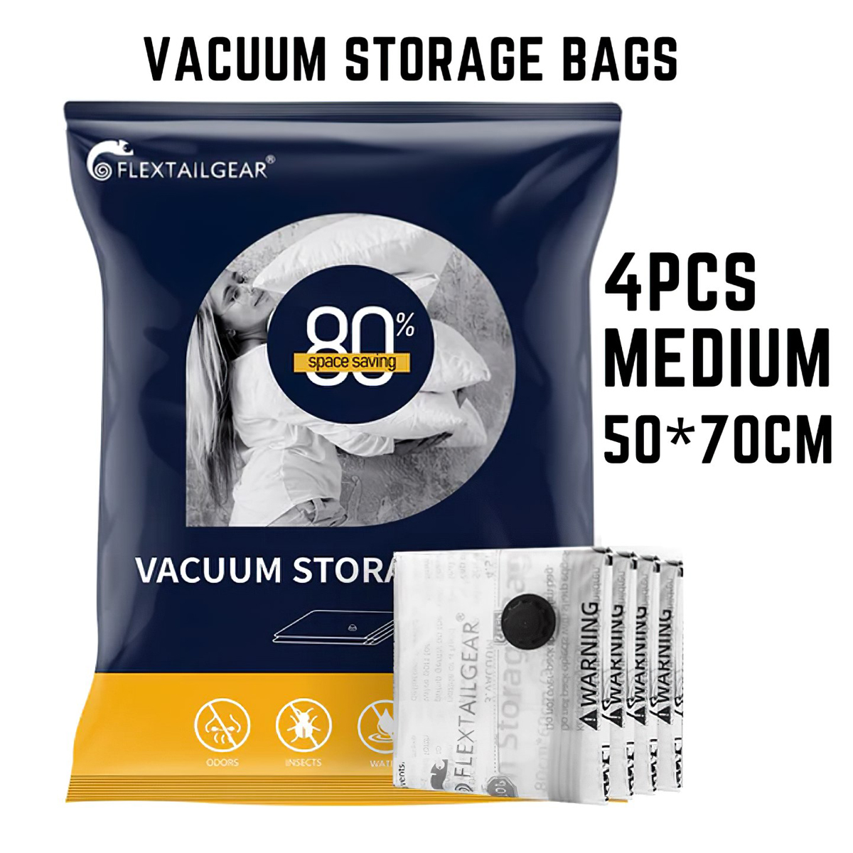 Flextail Vacuum Bag Set 4pcs (set 4 túi) Túi hút chân không