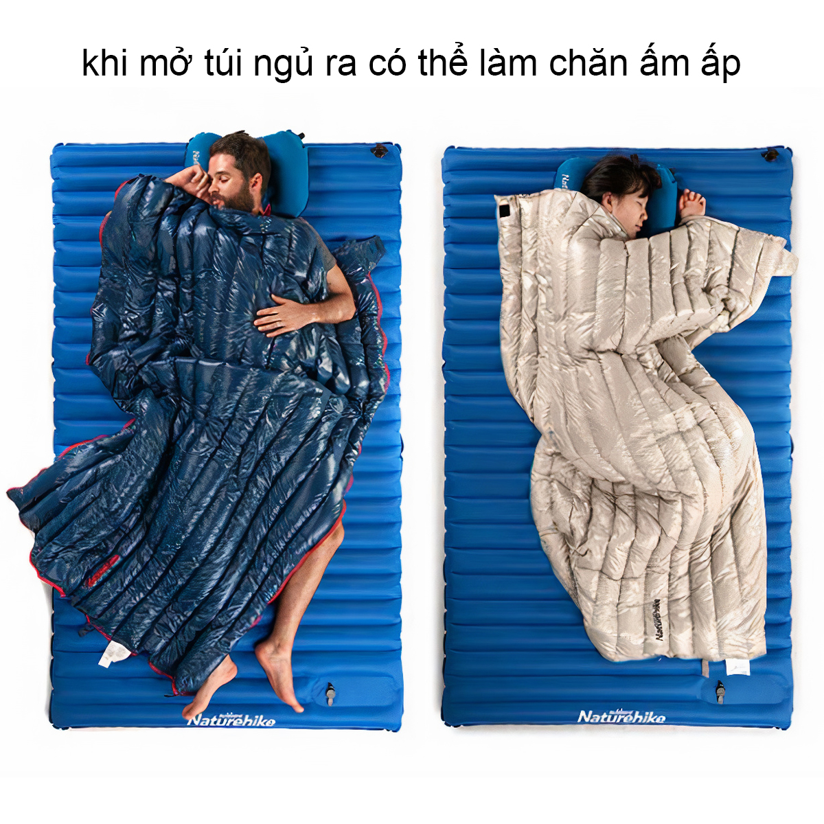 NatureHike Túi Ngủ Cắm Trại Cá Nhân Cao Cấp Sợi Lông Ngỗng CW280