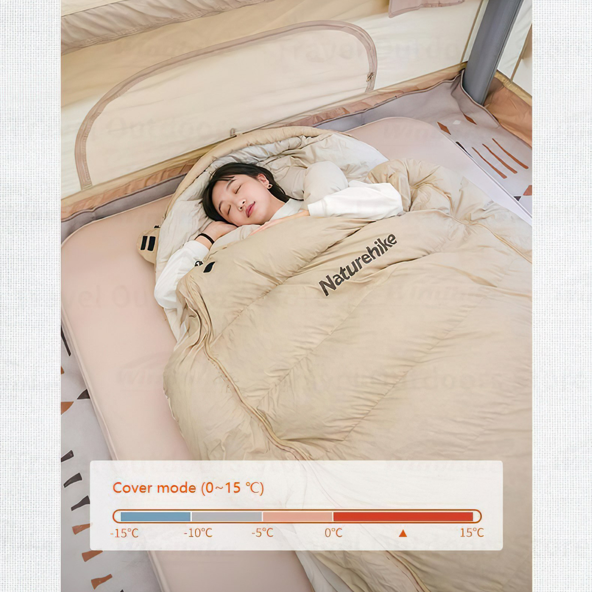 Naturehike Túi Ngủ Cắm Trại Dày Siêu Nhẹ Chống Nước