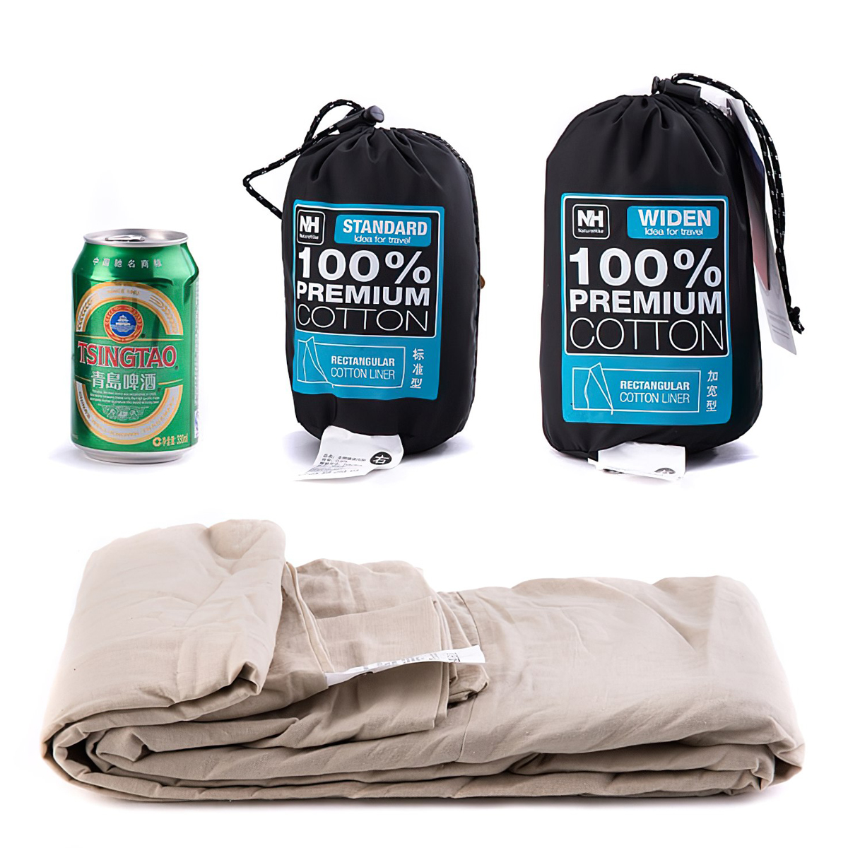 Naturehike Túi Ngủ Mùa Hè Cotton Cắm TRại Cotton Sleeping Bag Liner