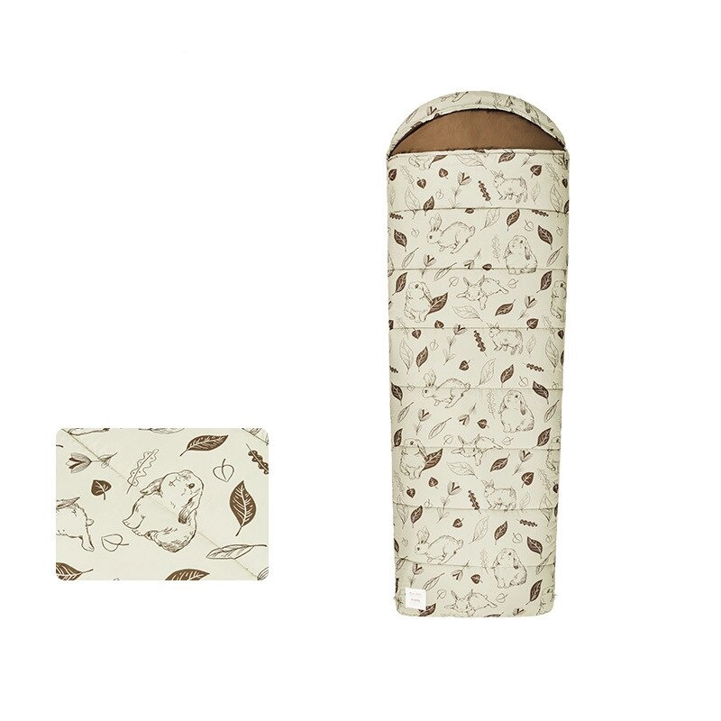 NatureHike CNH22SD015 Túi ngủ cắm trại họa tiết thỏ con dễ thương Cute Mud Rabbit Cotton Sleeping Bag