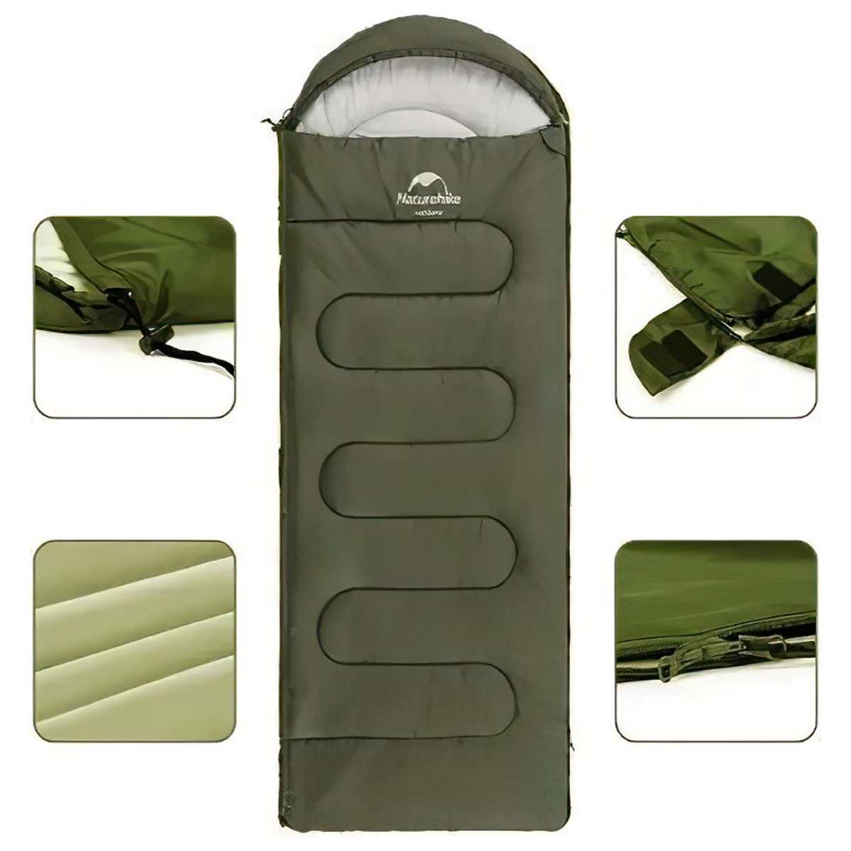 Naturehike NH21MSD08 Túi Ngủ Cắm Trại Có Nón Y150L