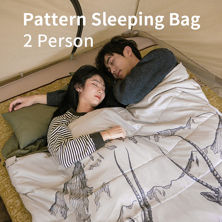 Naturehike Túi ngủ đôi cắm trại Thickened Cotton Warm