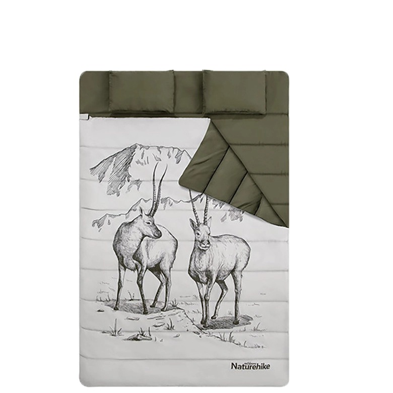 Naturehike Túi ngủ đôi cắm trại Thickened Cotton Warm