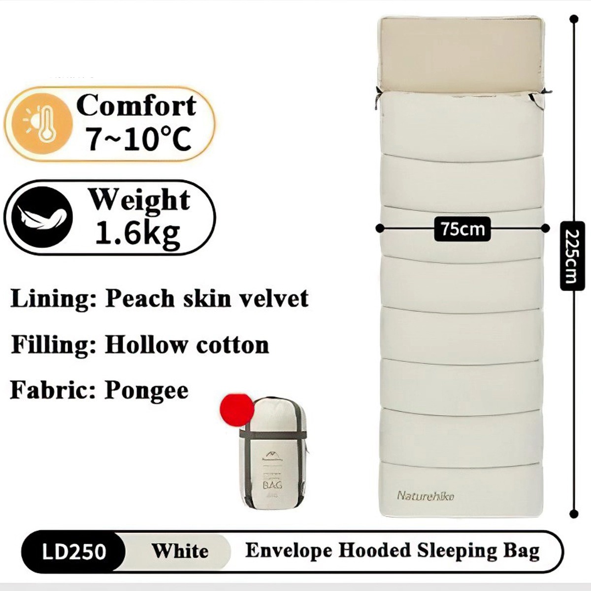 Naturehike CNK2300SD016 Túi Ngủ Du Lịch Cắm Trại