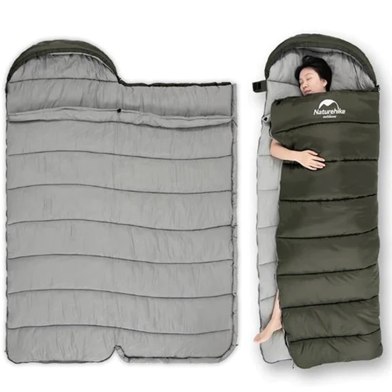 Naturehike NH20MSD07 Túi Ngủ Cắm Trại Có Trùm Đầu