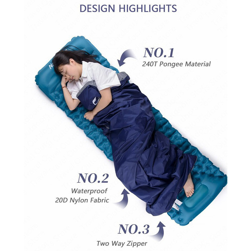 Naturehike NH16S004-L Túi Ngủ Cắm Trại Siêu Nhẹ Ultralight Mini LW180