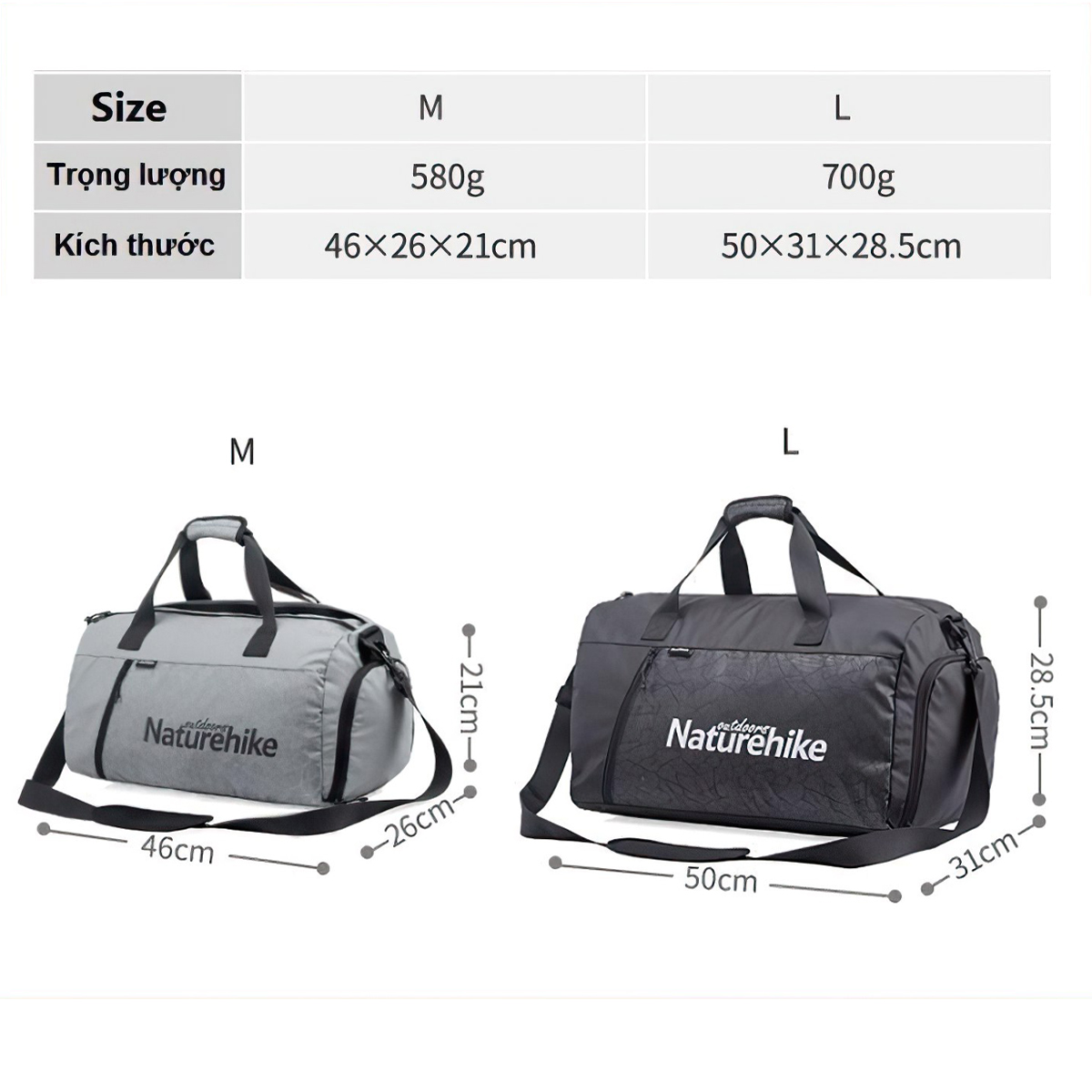 Túi Xách Thể Thao Naturehike Gym Bag NH19SN002
