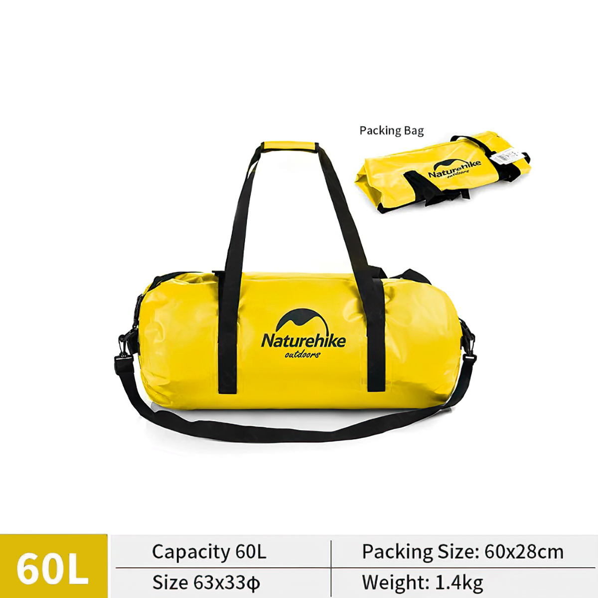 Naturehike Túi Xách Xếp Gọn Cắm Trại Chống Nước NH20FSB03