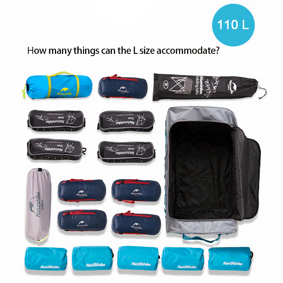 NatureHike Vali Kéo Cắm Trại - Du Lịch Cao Cấp Gấp Gọn, Chống Nước